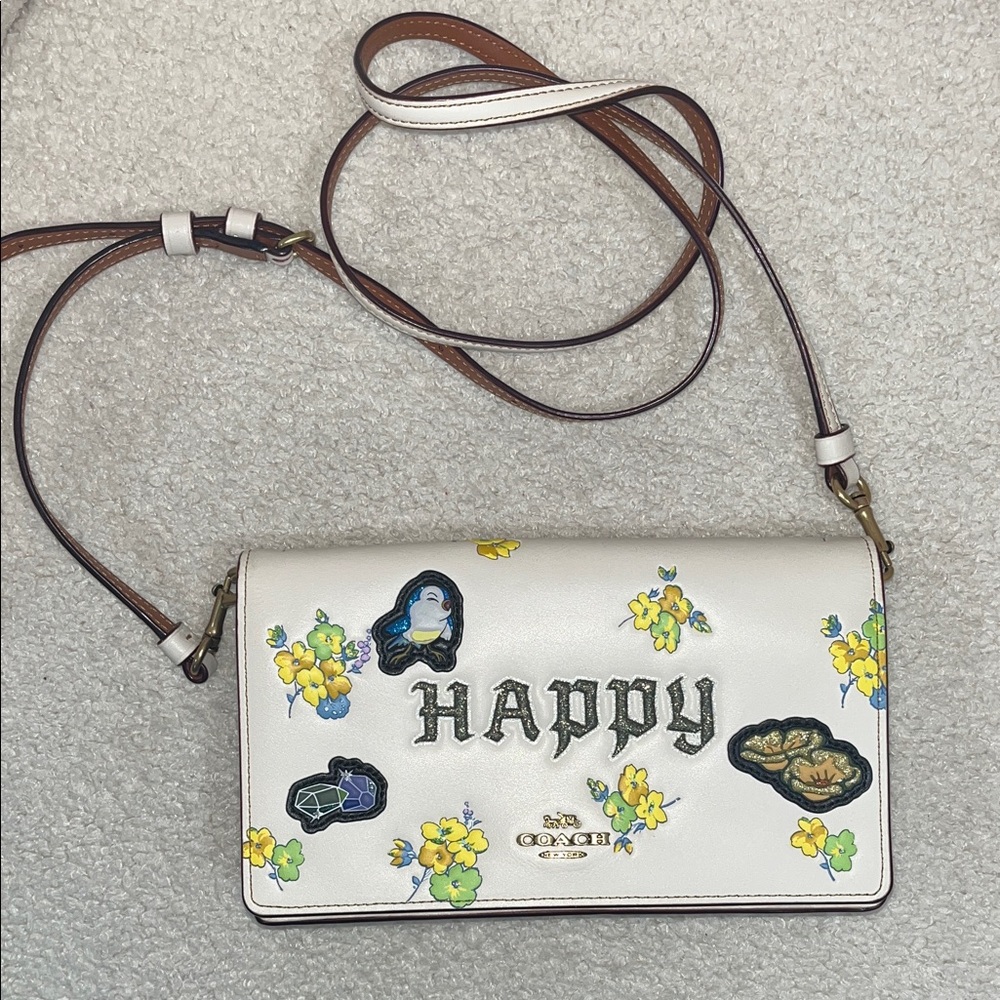Coach X Disney Happy Foldover Crossbody Clutch 33049 A Dark Fairytale
